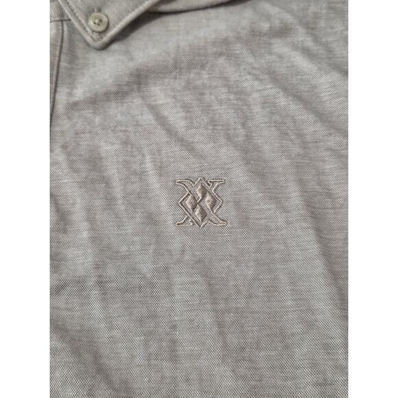 NWT Express  light tan khaki short sleeve polo shirt - medium - Picture 3 of 6